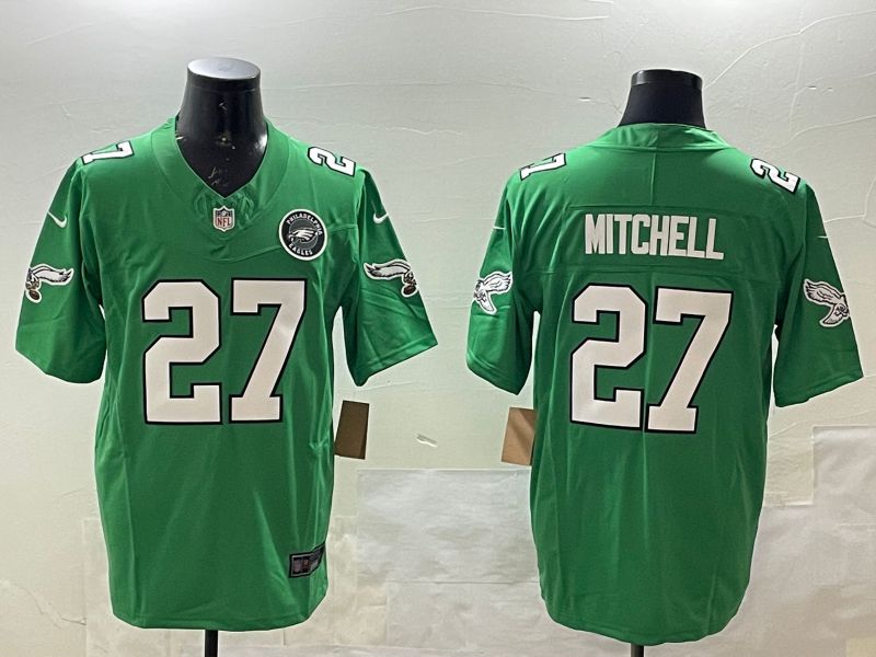 Men Philadelphia Eagles #27 Mitchell Green three generations 2025 Nike Vapor Limited NFL Jersey style 3->philadelphia eagles->NFL Jersey